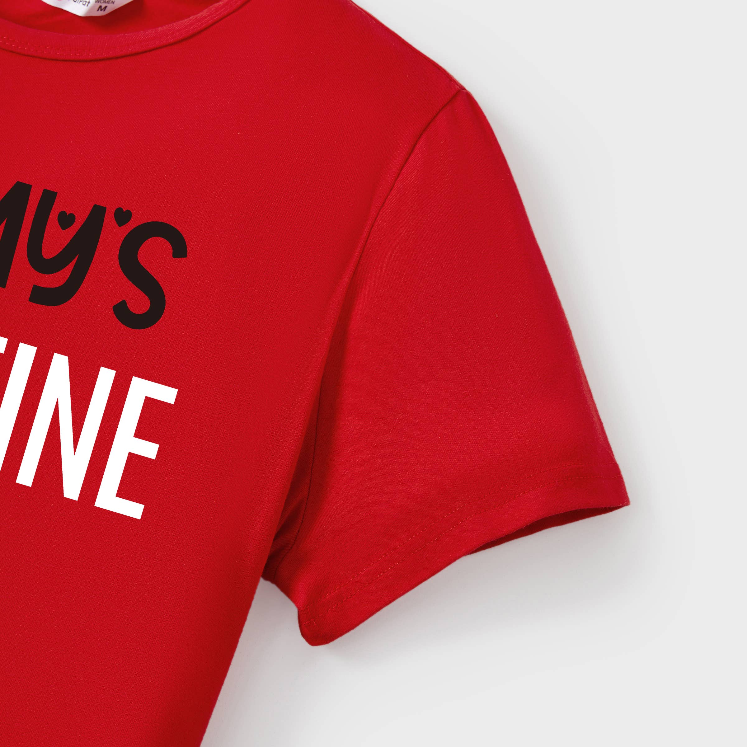 Valentine's Day Family Matching Cotton Letter T-shirts