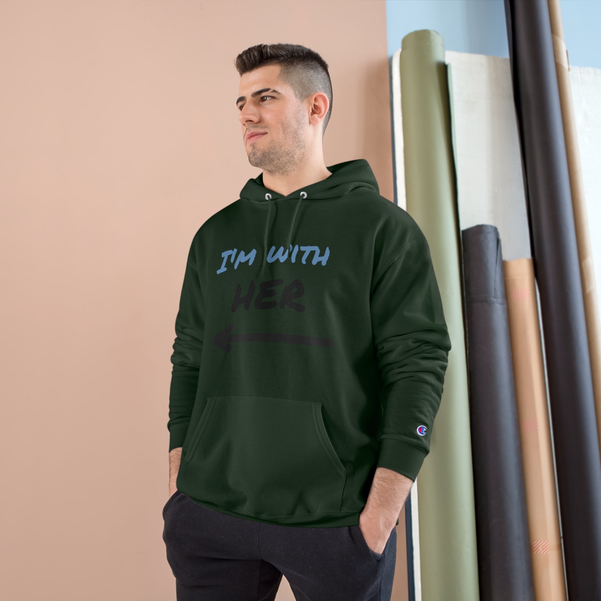 Champion Hoodie Casual 'I'm with Her' Sweatshirt