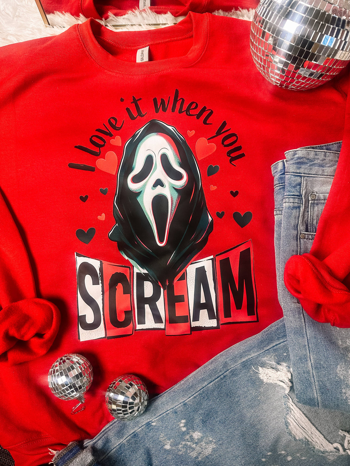 I Love it when you Scream Valentine's Sweatshirt