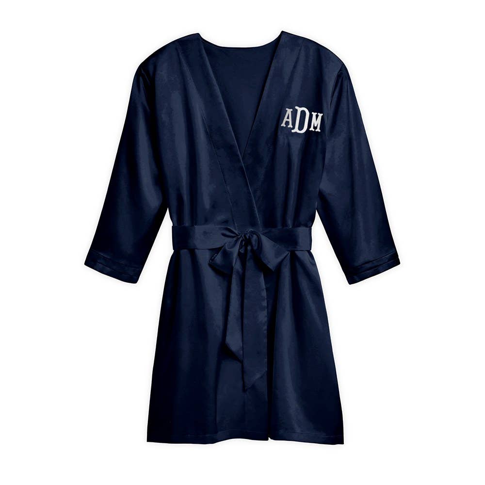 Women's Satin Robe With Pockets - 15 Colors