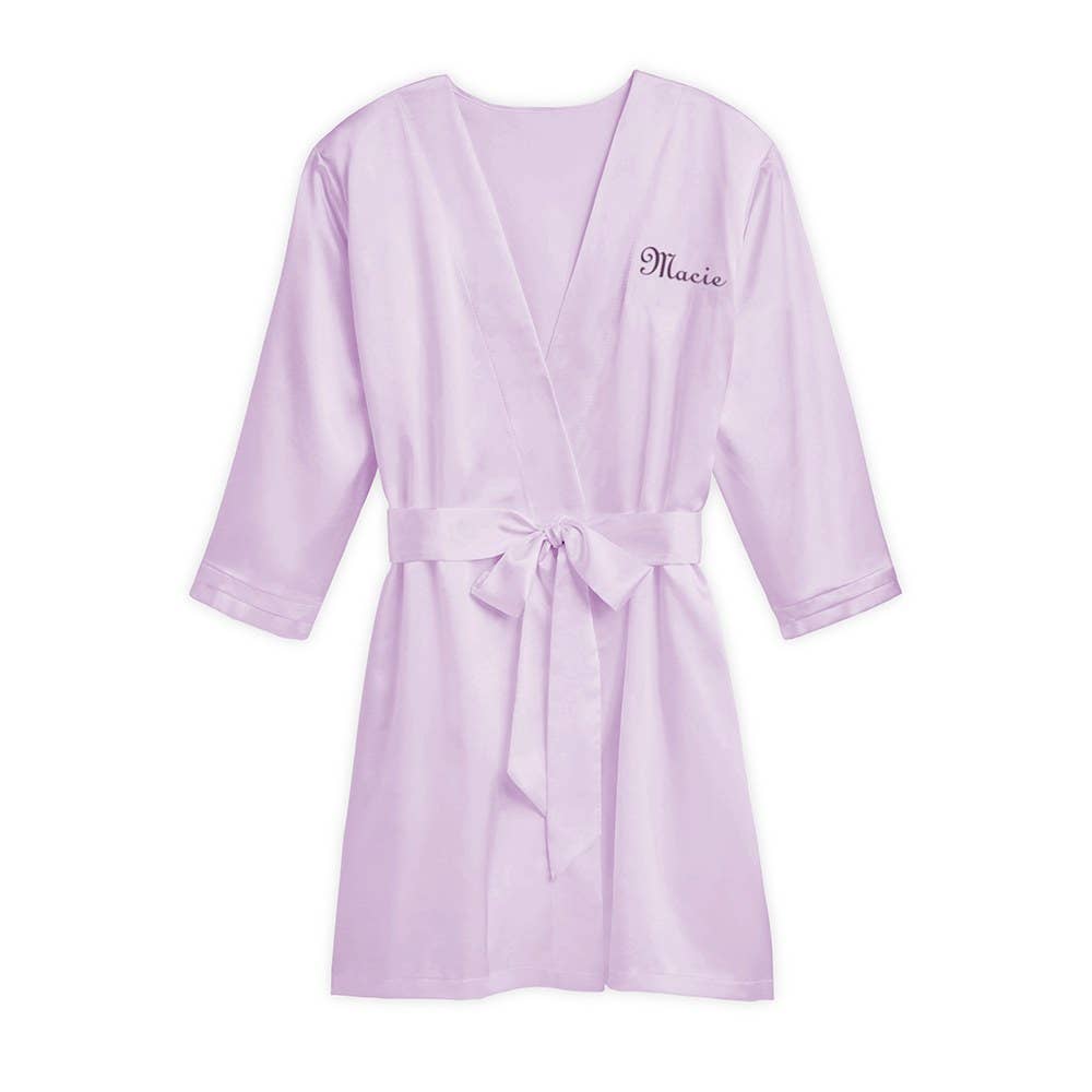 Women's Satin Robe With Pockets - 15 Colors