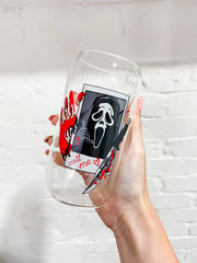 Iced coffee glass; Halloween; coffee mug