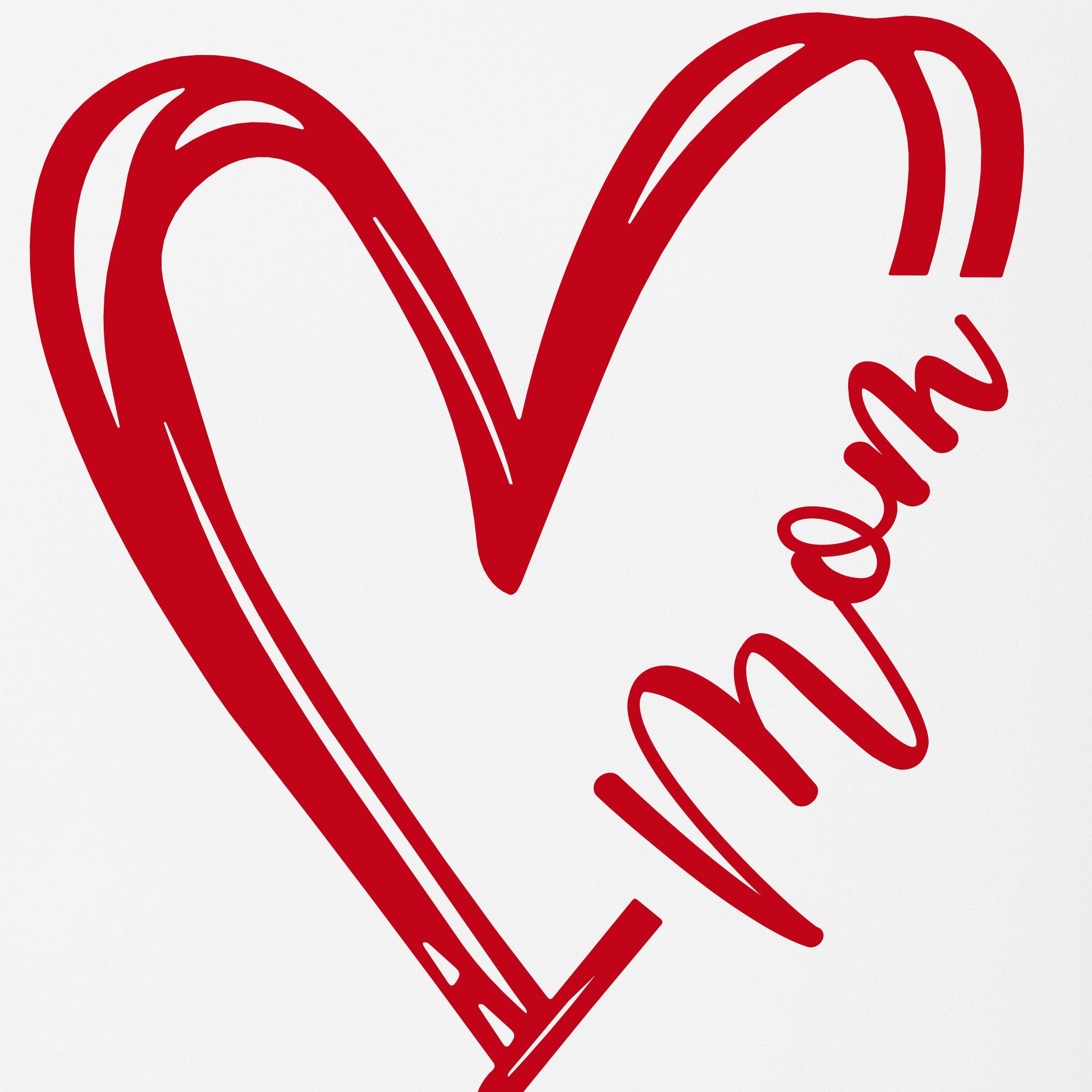 Valentine's Day Heart Pattern Cotton Matching Family T-shirt