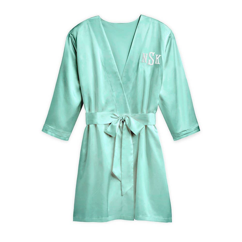Women's Satin Robe With Pockets - 15 Colors