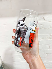Halloween; iced coffee glass