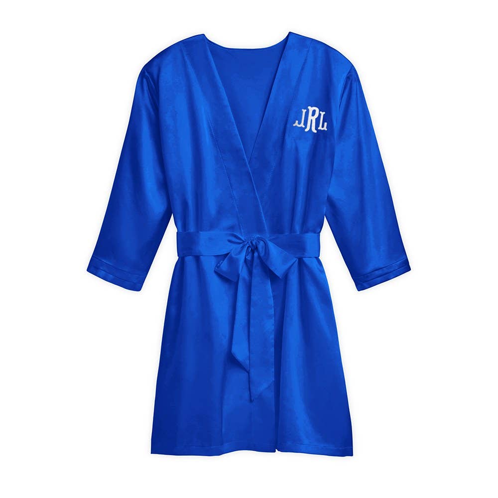 Women's Satin Robe With Pockets - 15 Colors