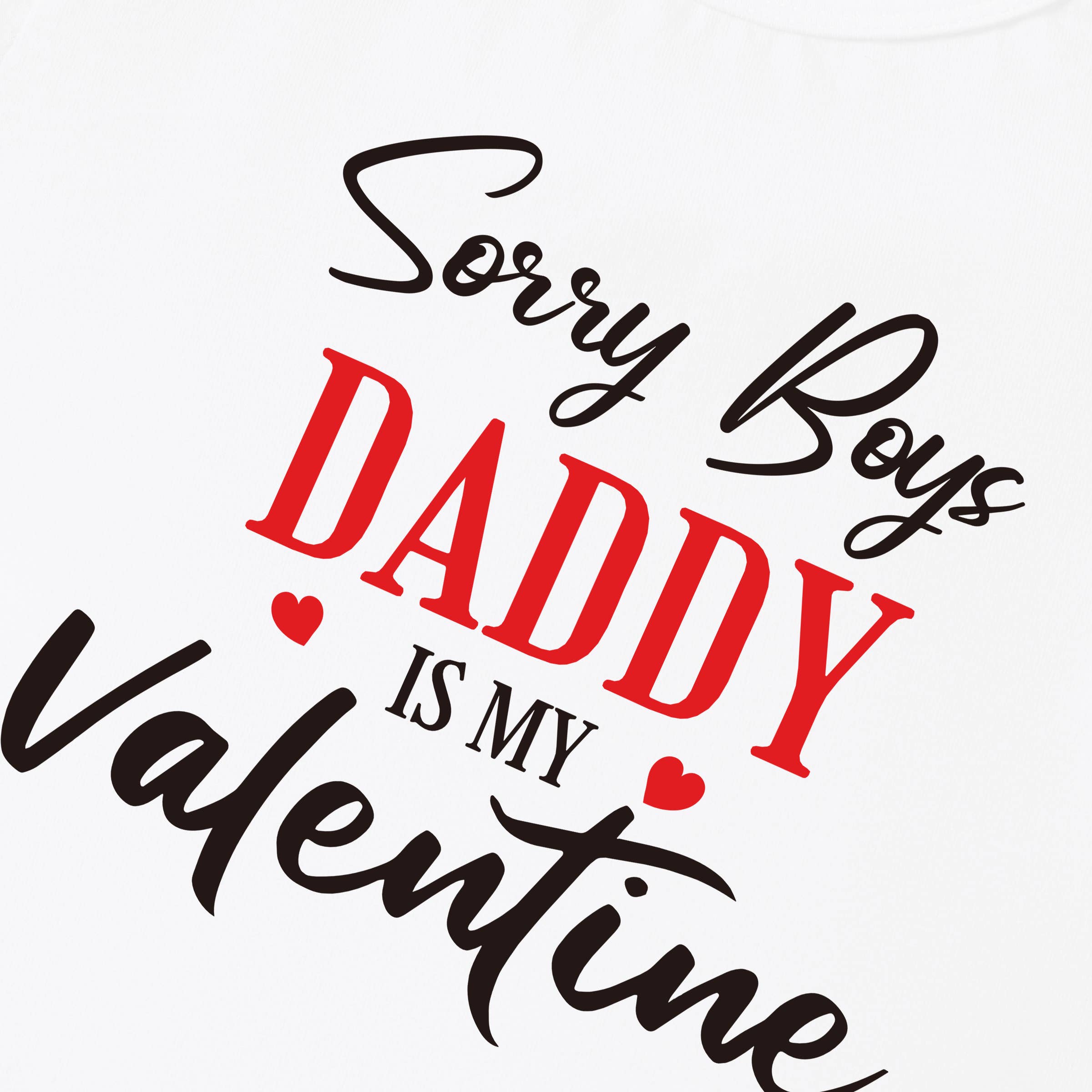 Valentine's Day Family Matching Cotton Letter T-shirts