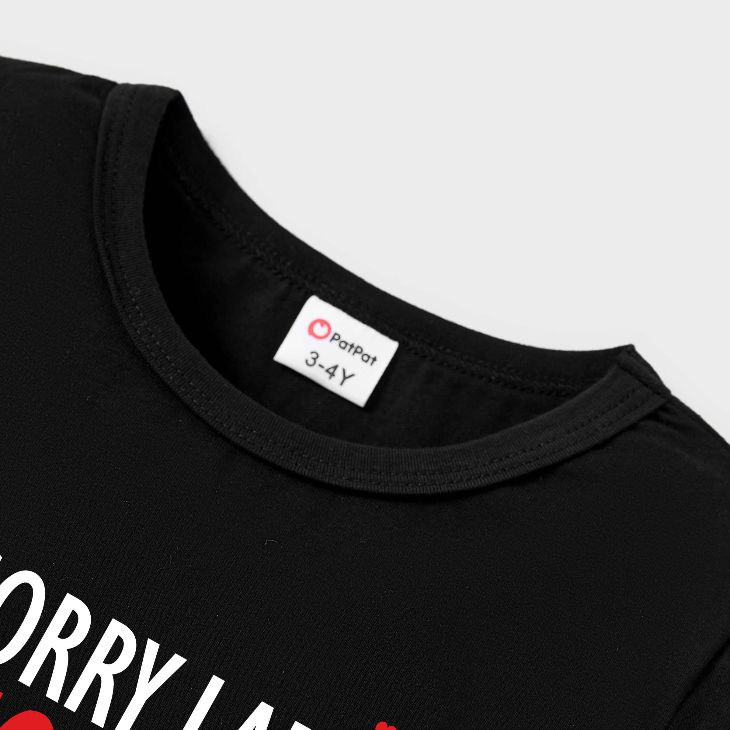 Valentine's Day Family Matching Cotton Letter T-shirts