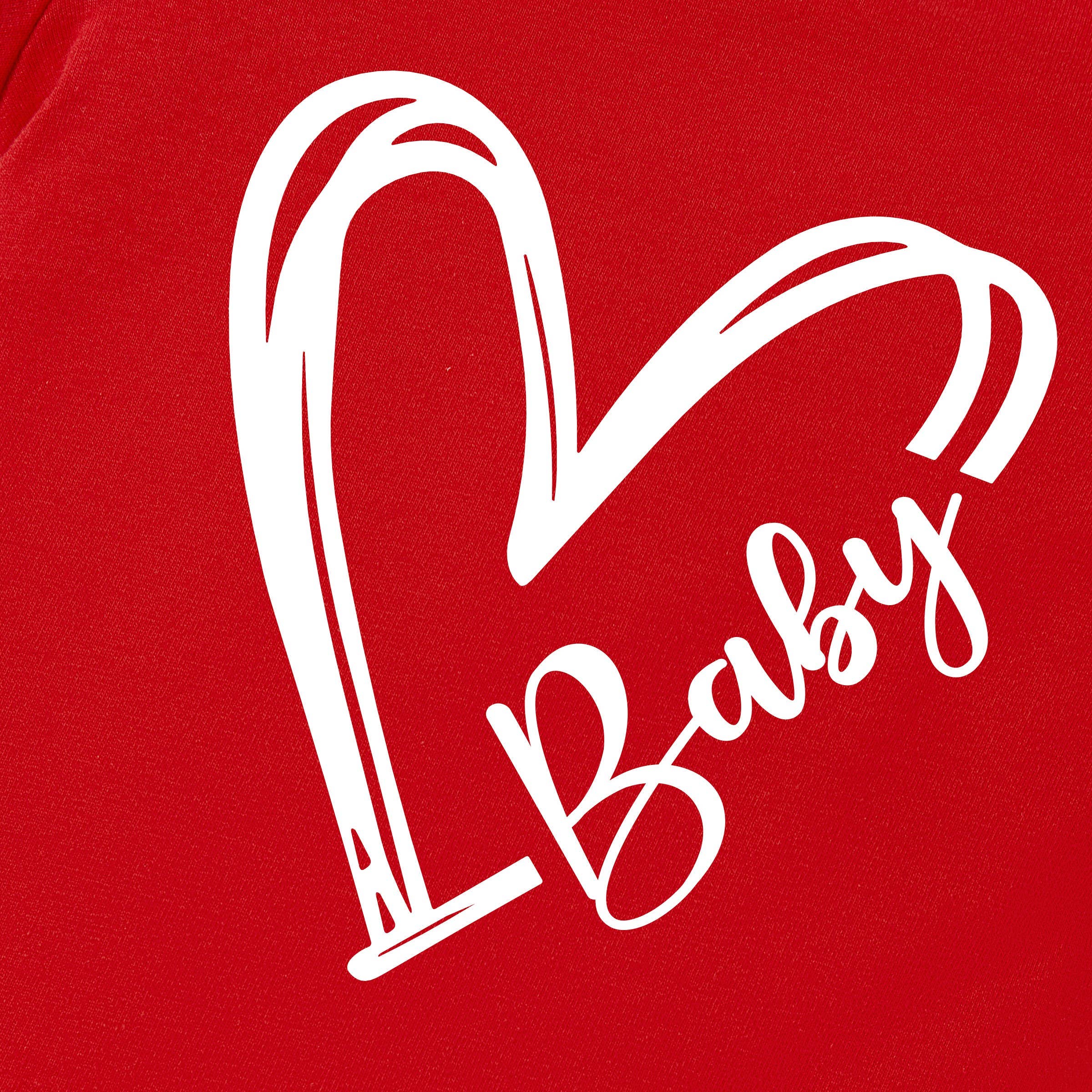 Valentine's Day Heart Pattern Cotton Matching Family T-shirt