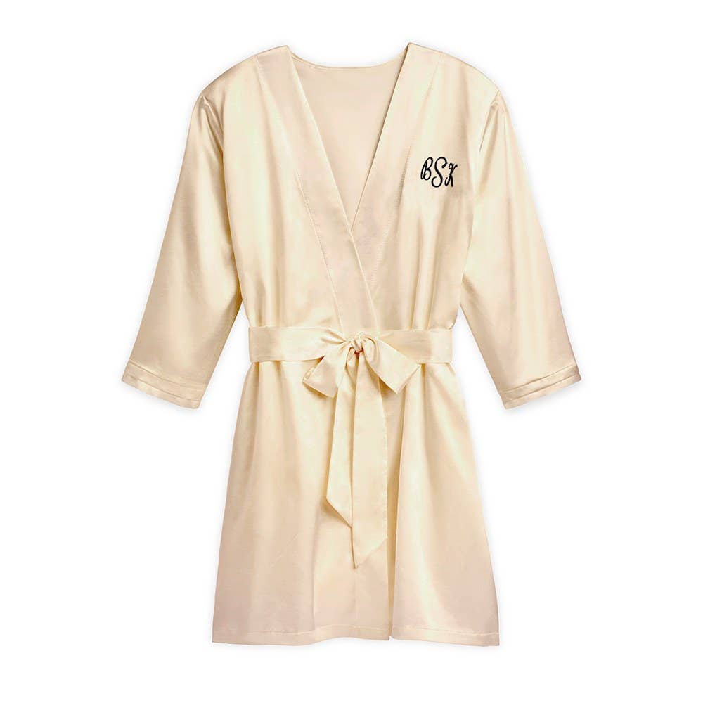 Women's Satin Robe With Pockets - 15 Colors