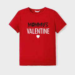 Valentine's Day Family Matching Cotton Letter T-shirts