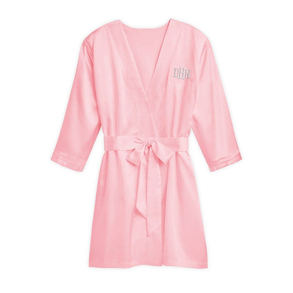 Women's Satin Robe With Pockets - 15 Colors