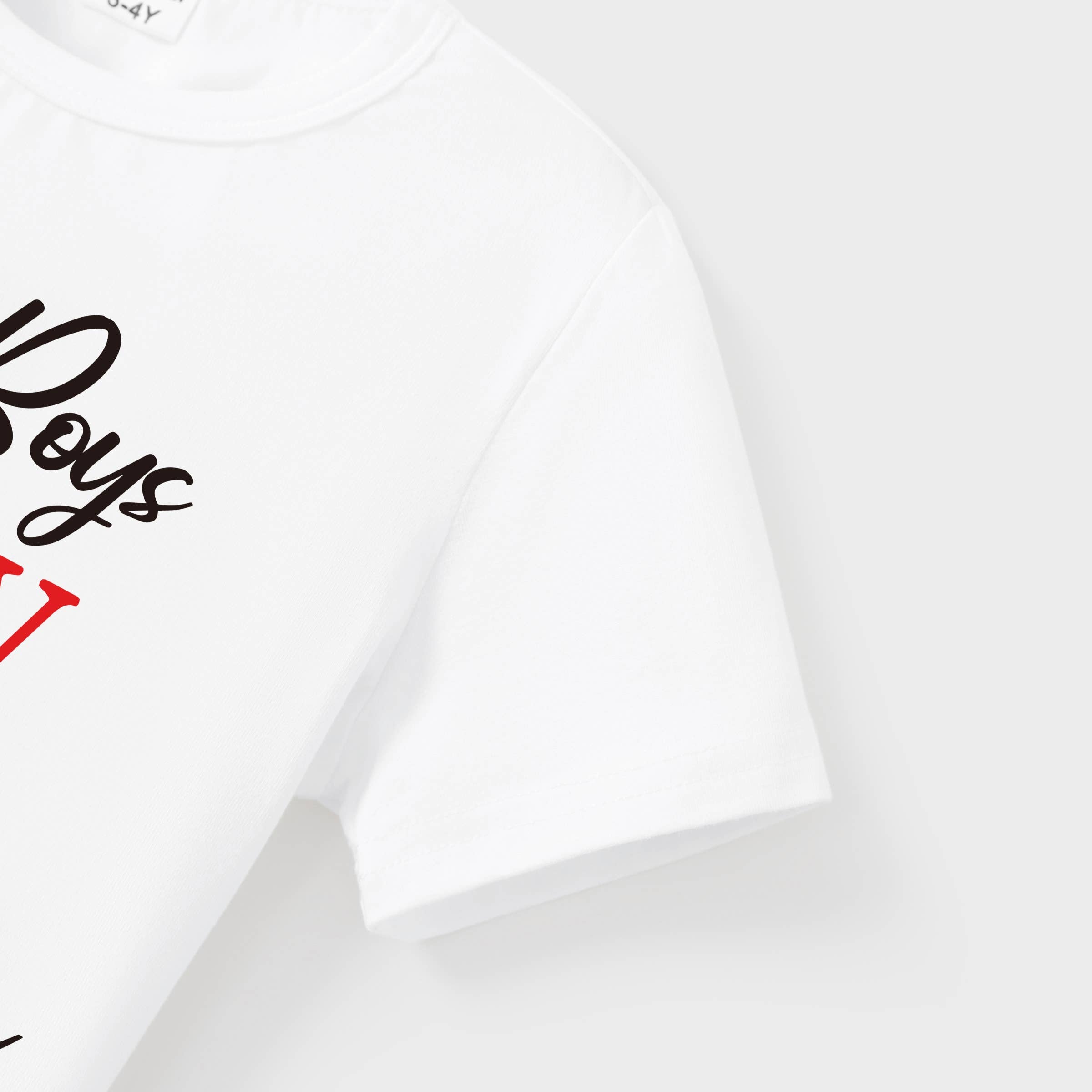 Valentine's Day Family Matching Cotton Letter T-shirts
