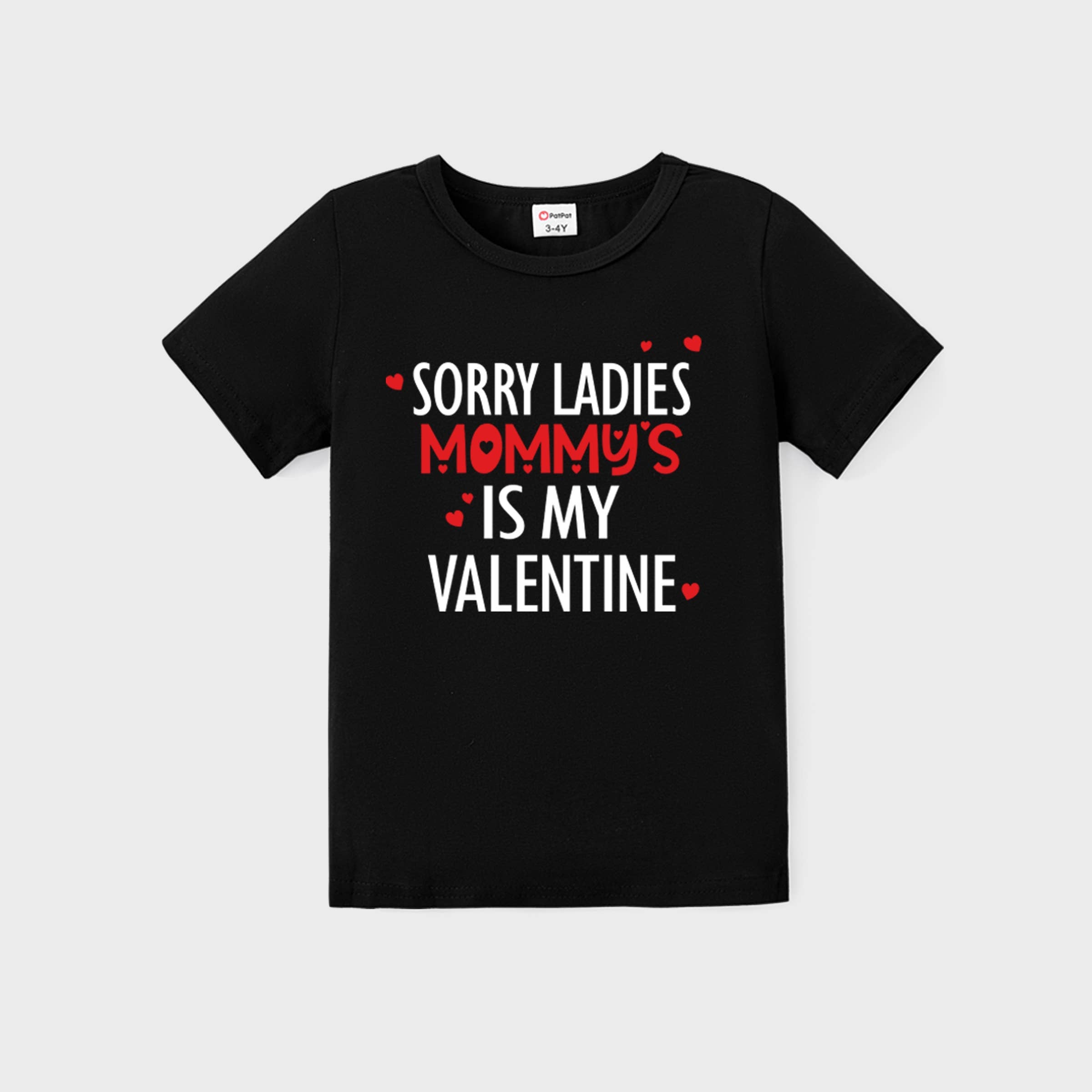 Valentine's Day Family Matching Cotton Letter T-shirts