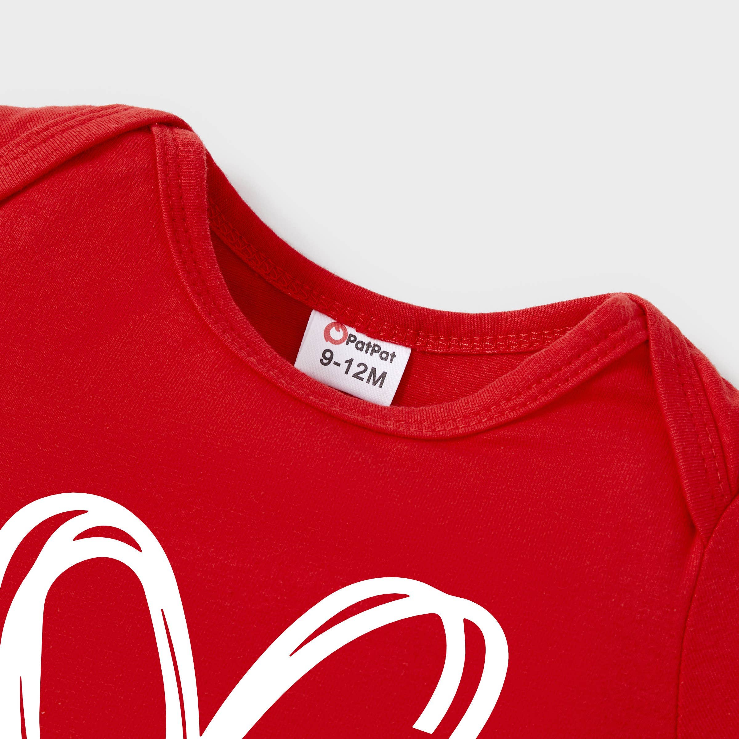 Valentine's Day Heart Pattern Cotton Matching Family T-shirt