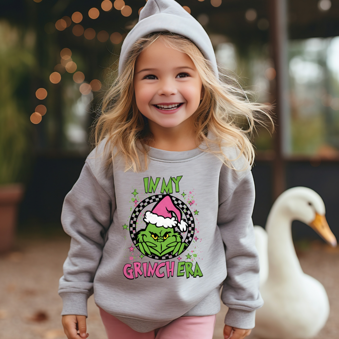 In My Grinch Era Sweatshirt - Youth Christmas Sweatshirt