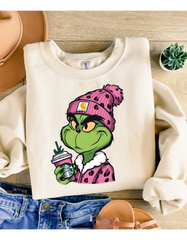 Boujee grinch crewneck graphic sweatshirt