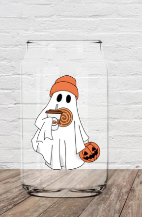 Halloween; fall decor; iced coffee glass