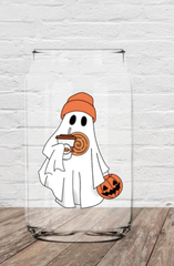 Halloween; fall decor; iced coffee glass