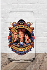 Witches; iced coffee glass; coffee mug; halloween fall