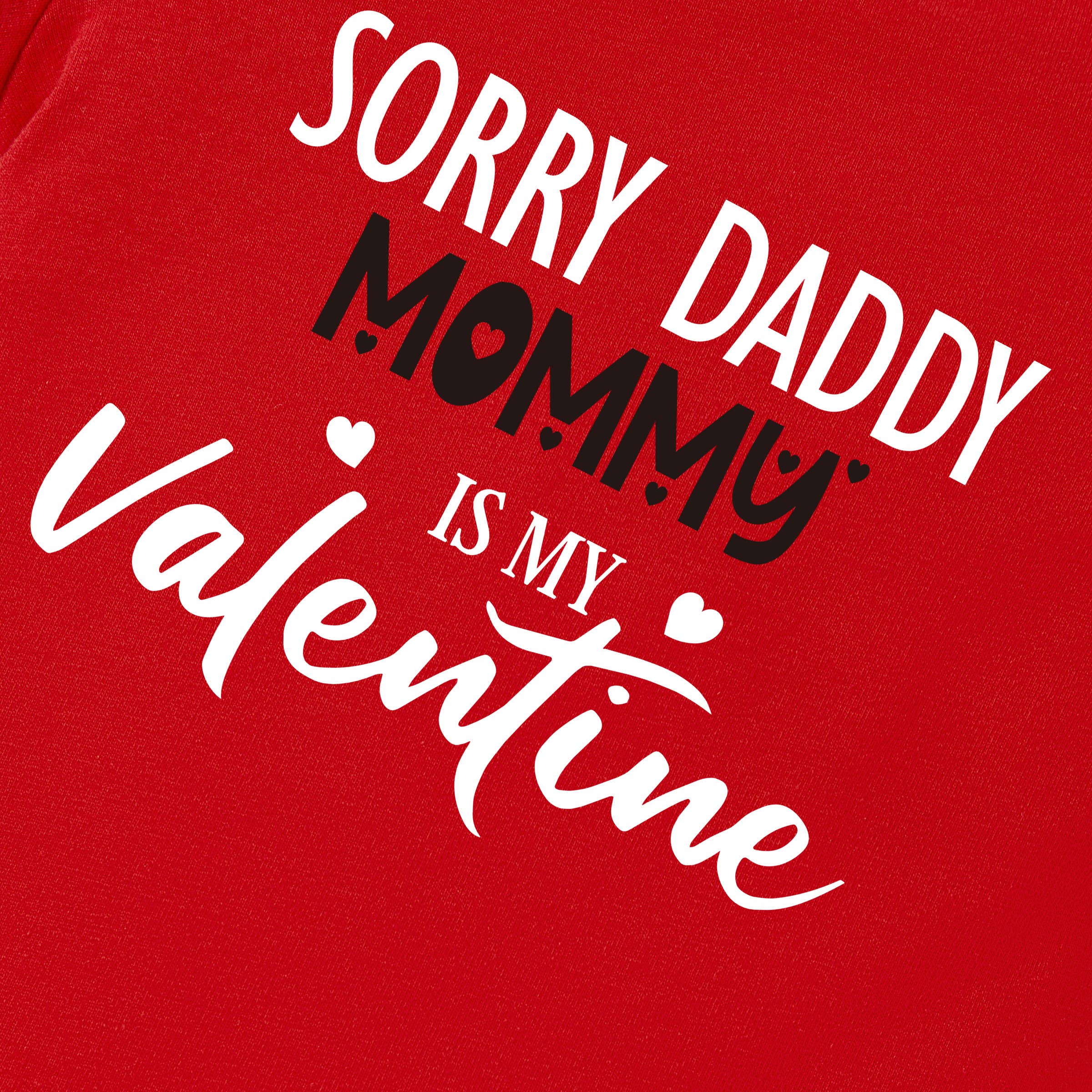 Valentine's Day Family Matching Cotton Letter T-shirts