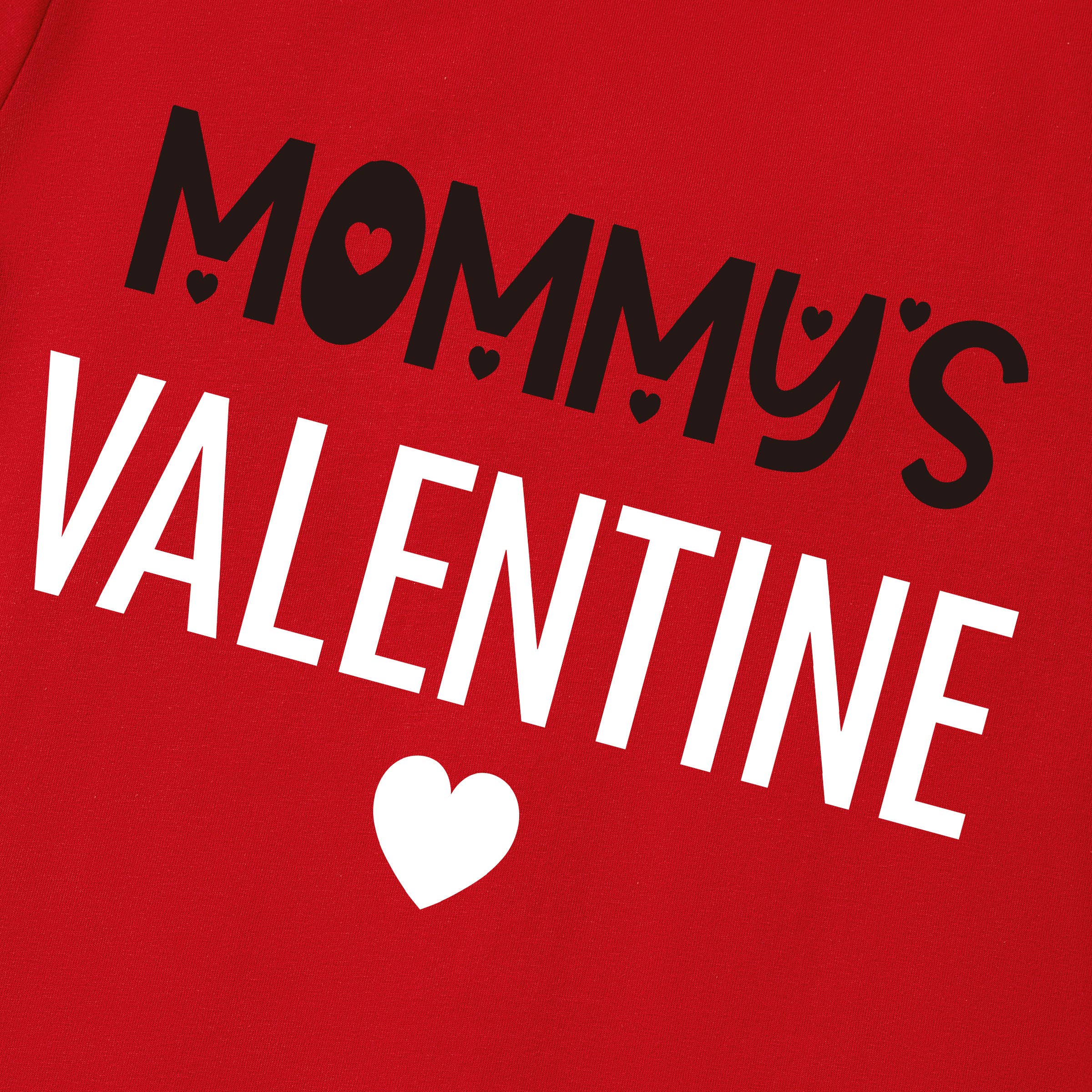 Valentine's Day Family Matching Cotton Letter T-shirts